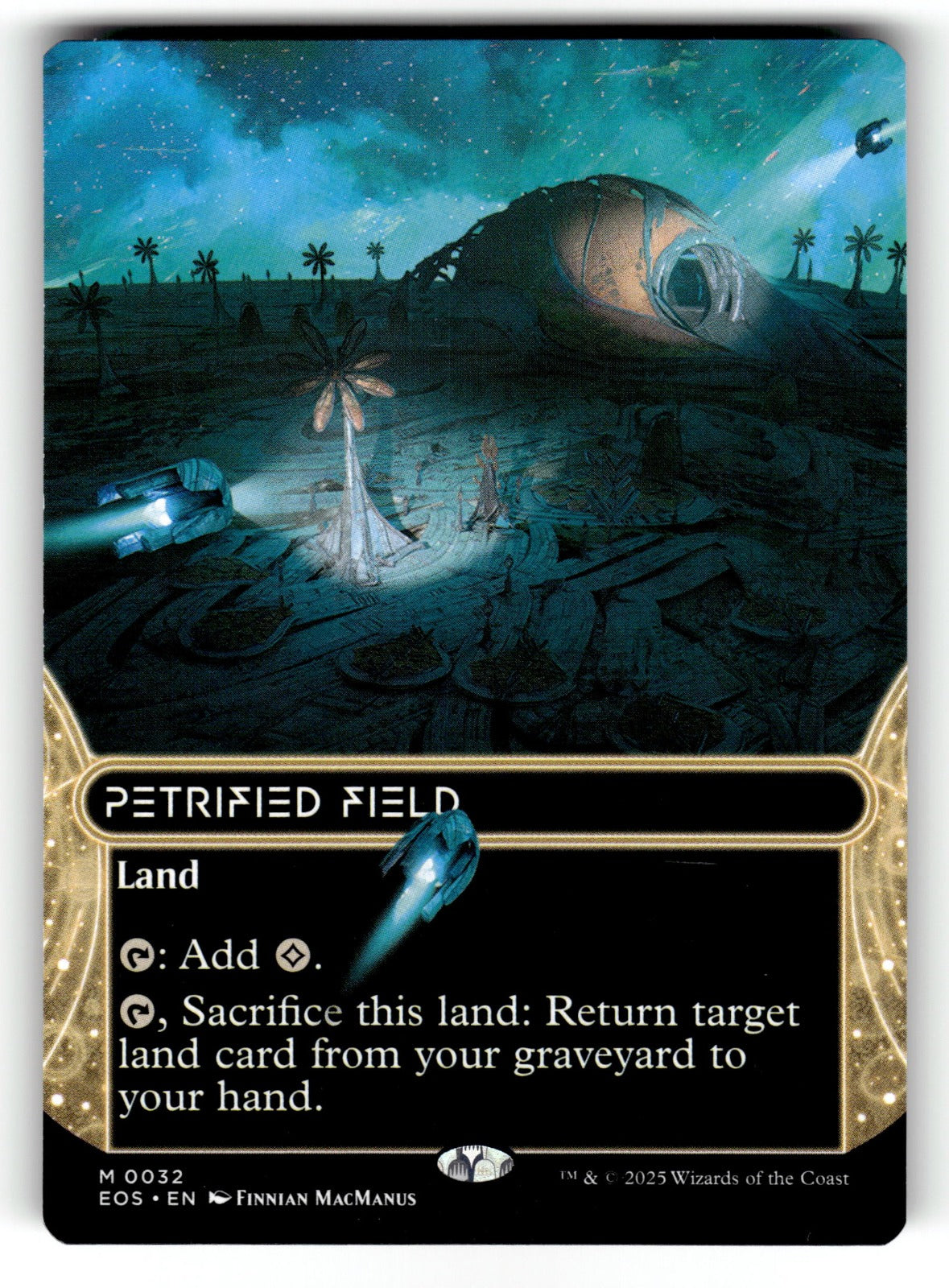 Petrified Field () (Borderless) – 32 EOS: Edge of Eternities: Stellar Sights M NM