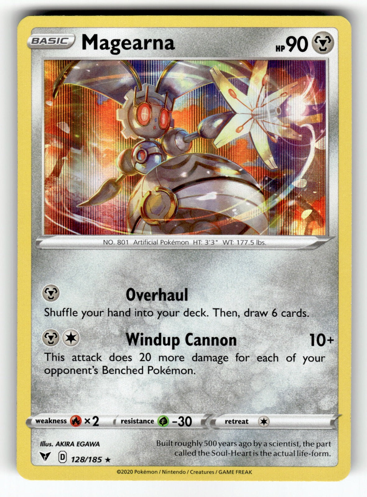 Magearna – 128/185 SWSH04: SWSH04: Vivid Voltage Holo Rare NM