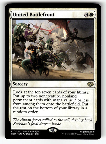 United Battlefront – 32 TDM: Tarkir: Dragonstorm R NM