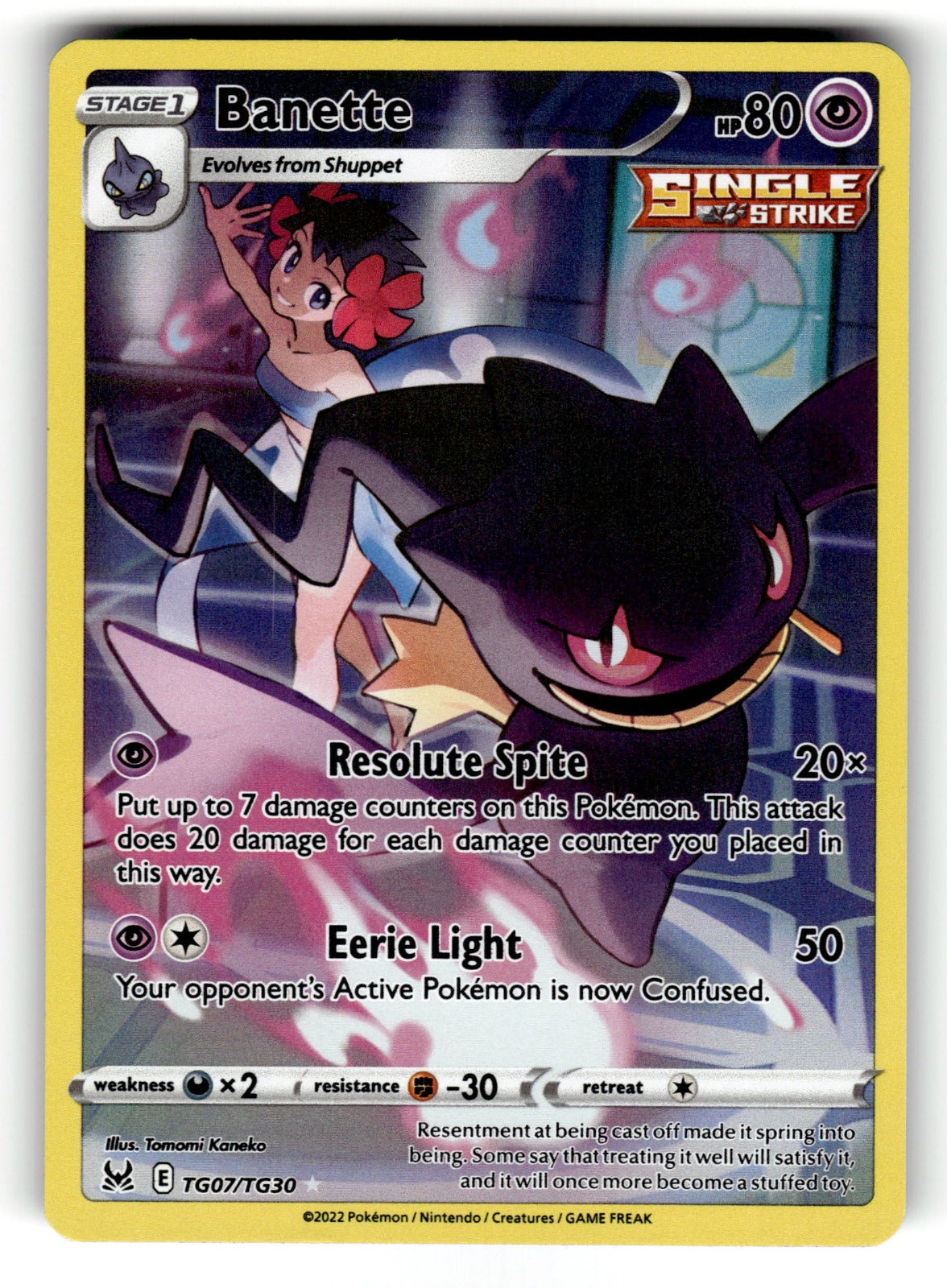 Banette – TG07/TG30 SWSH11: TG: SWSH11: Lost Origin Trainer Gallery Ultra Rare Holo NM