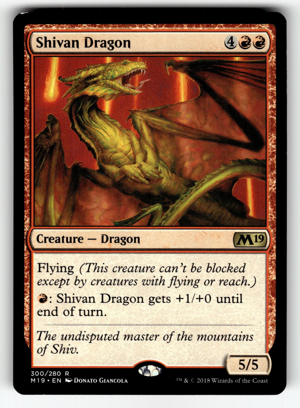 Shivan Dragon – 300 M19: Core Set 2019 R LP