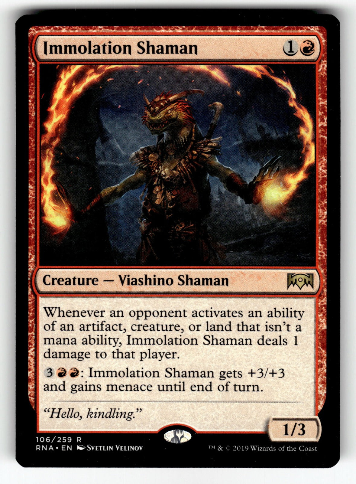 Immolation Shaman – 106 RNA: Ravnica Allegiance R LP