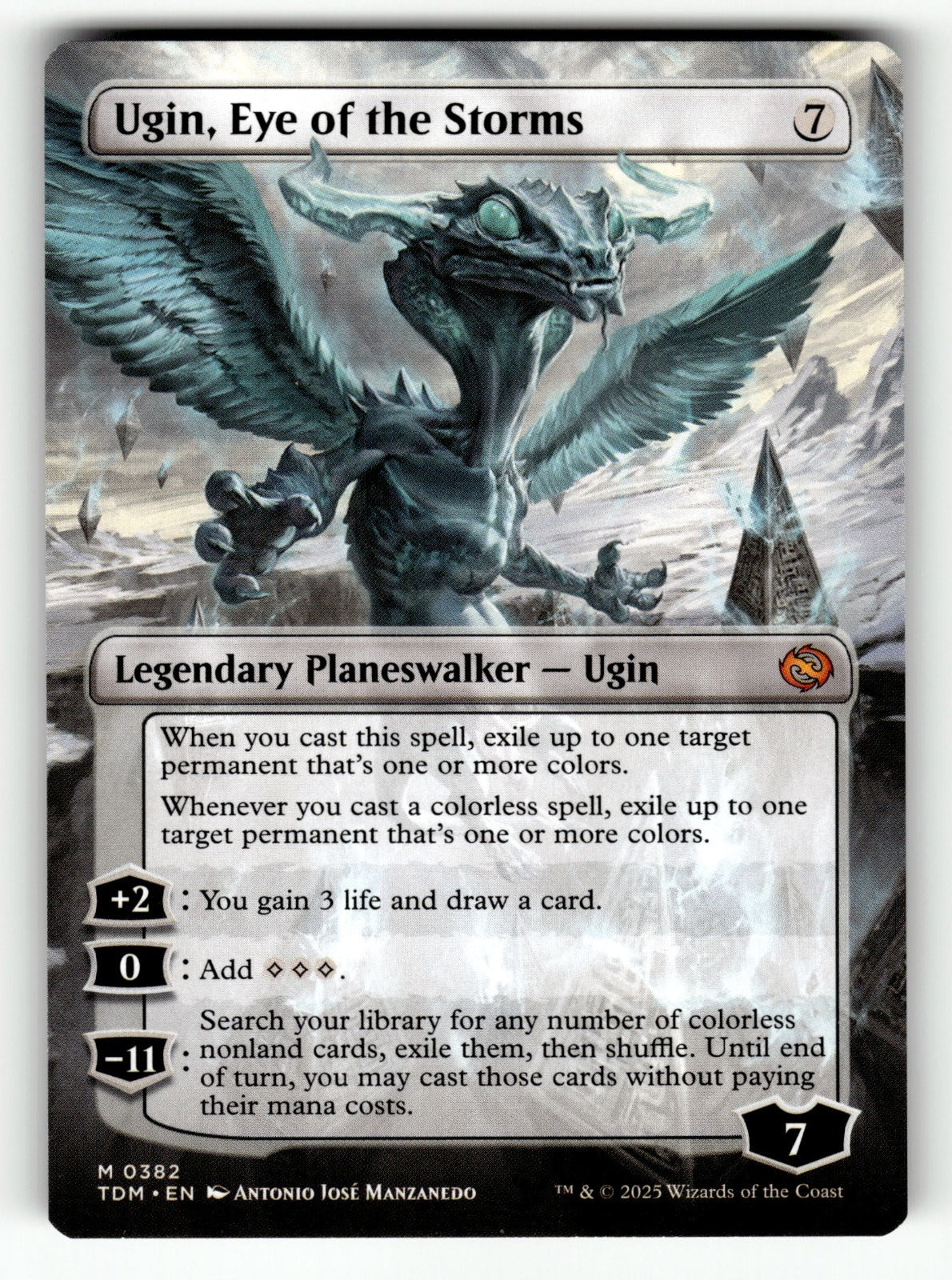 Ugin, Eye of the Storms (Borderless) – 382 TDM: Tarkir: Dragonstorm M NM (Back)