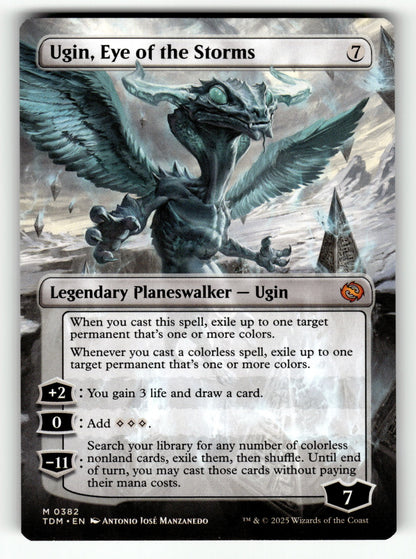 Ugin, Eye of the Storms (Borderless) – 382 TDM: Tarkir: Dragonstorm M NM (Back)