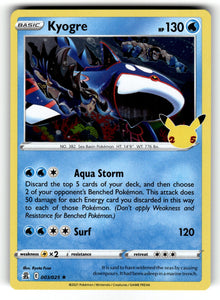 Kyogre – 003/025 CLB: Celebrations Holo Rare NM