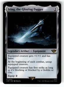 Sting the Glinting Dagger – 250 LTR: Universes Beyond: The Lord of the Rings: Tales of Middle-earth R NM
