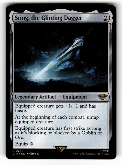 Sting the Glinting Dagger – 250 LTR: Universes Beyond: The Lord of the Rings: Tales of Middle-earth R NM