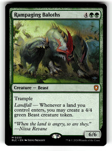 Rampaging Baloths – 233 BLC: Commander: Bloomburrow M NM
