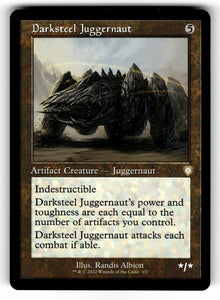 Darksteel Juggernaut (Retro Frame) – 137 BRC: Commander: The Brothers' War R NM