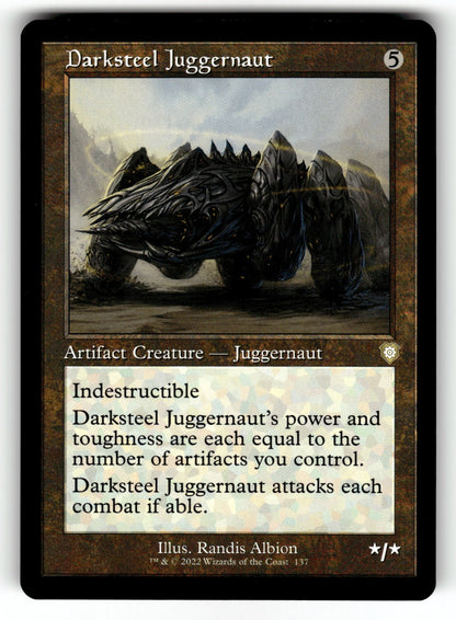 Darksteel Juggernaut (Retro Frame) – 137 BRC: Commander: The Brothers' War R NM