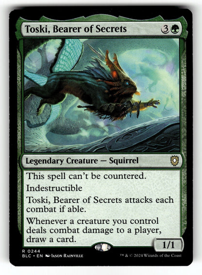 Toski, Bearer of Secrets – 244 BLC: Commander: Bloomburrow R NM