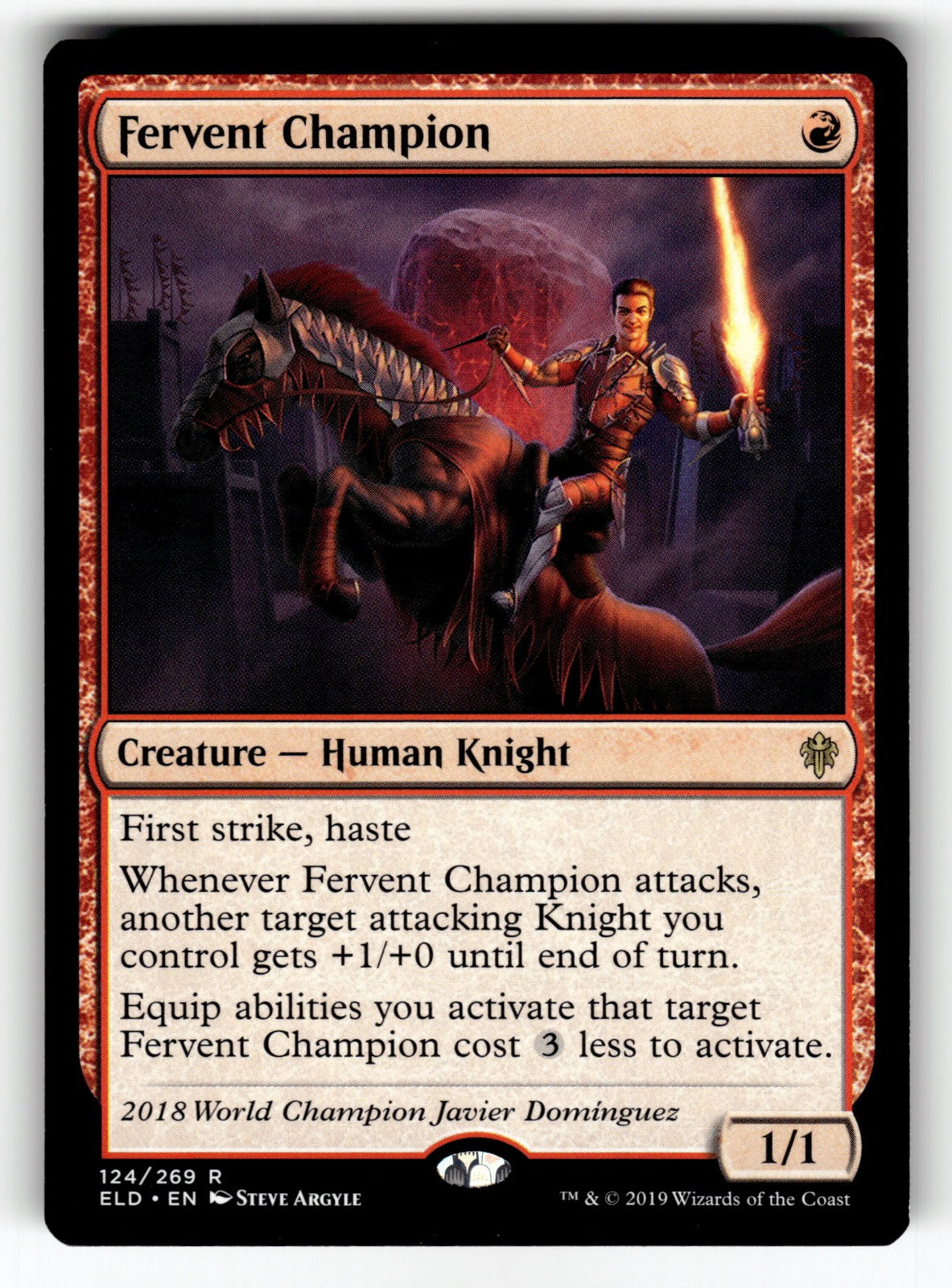 Fervent Champion – 124 ELD: Throne of Eldraine R LP