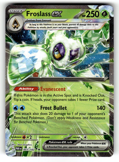 Froslass ex – 003/182 PAR: SV04: Paradox Rift Double Rare Holo NM