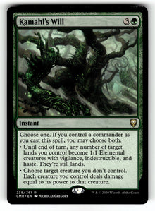 Kamahl's Will – 238 CMR: Commander Legends R NM