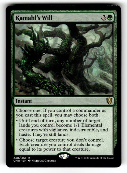 Kamahl's Will – 238 CMR: Commander Legends R NM