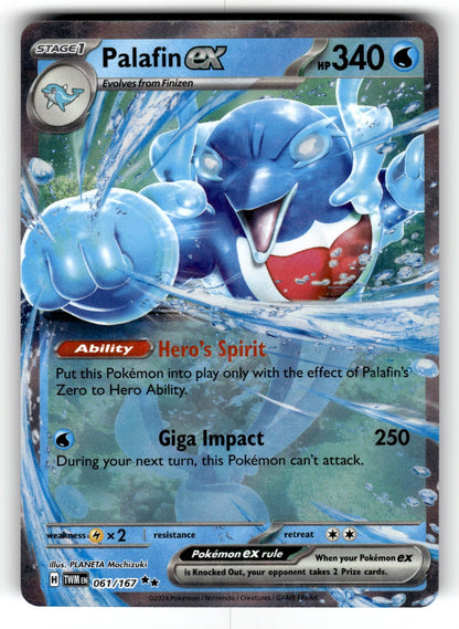 Palafin ex – 061/167 TWM: SV06: Twilight Masquerade Double Rare Holo NM