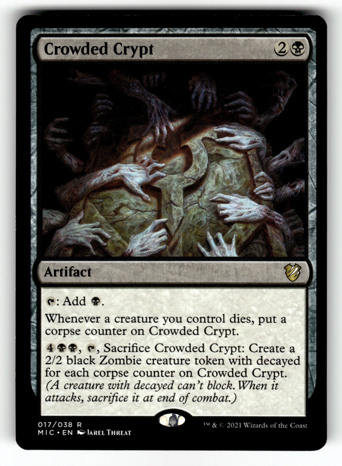 Crowded Crypt – 17 MIC: Commander: Innistrad: Midnight Hunt R NM