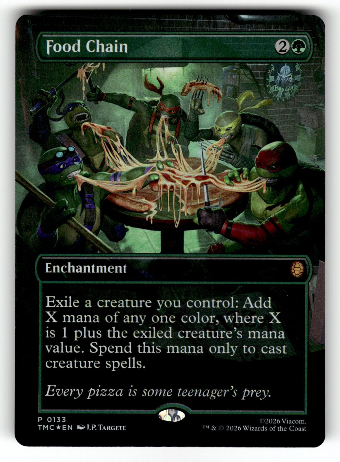 Food Chain (Borderless) – 133 TMC: Commander: Teenage Mutant Ninja Turtles P Foil NM