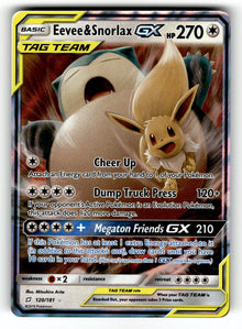 Eevee & Snorlax GX – 120/181 SM9: SM - Team Up Ultra Rare Holo LP