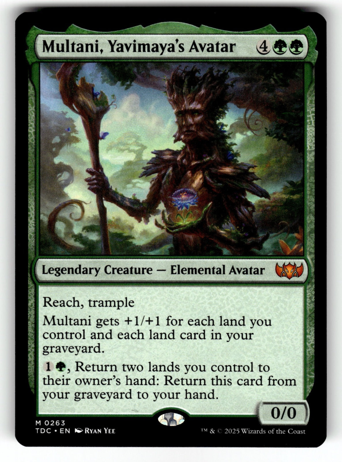 Multani, Yavimaya's Avatar – 263 TDC: Commander: Tarkir: Dragonstorm M NM