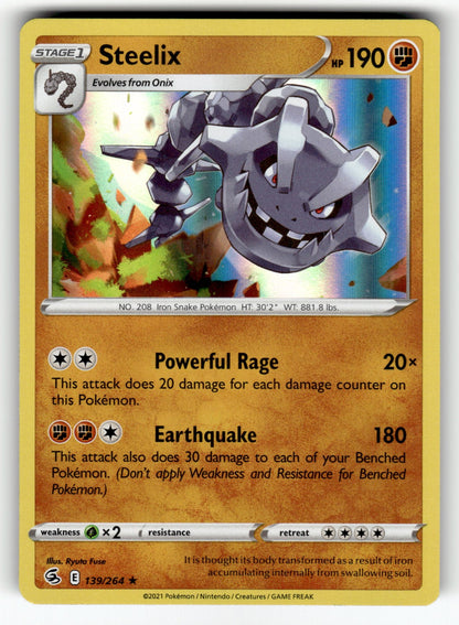 Steelix – 139/264 SWSH08: SWSH08: Fusion Strike Holo Rare NM