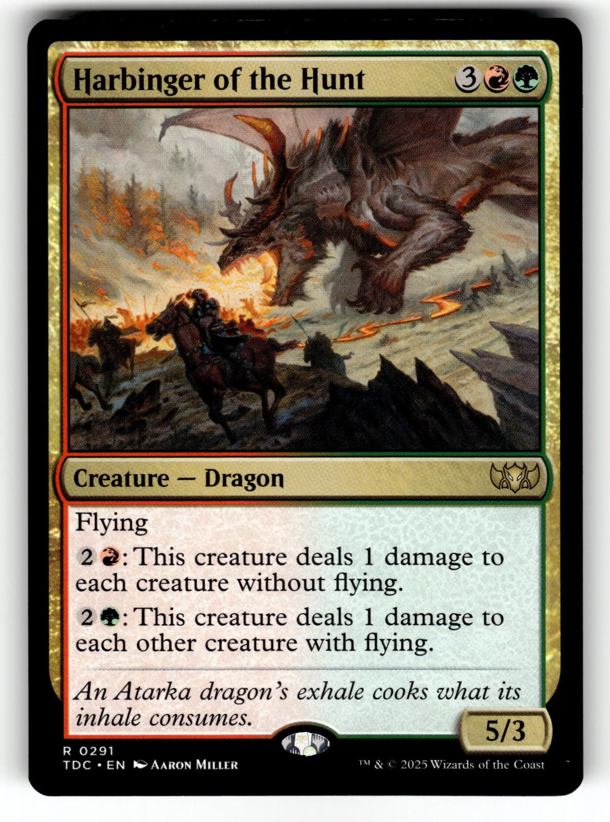 Harbinger of the Hunt – 291 TDC: Commander: Tarkir: Dragonstorm R NM