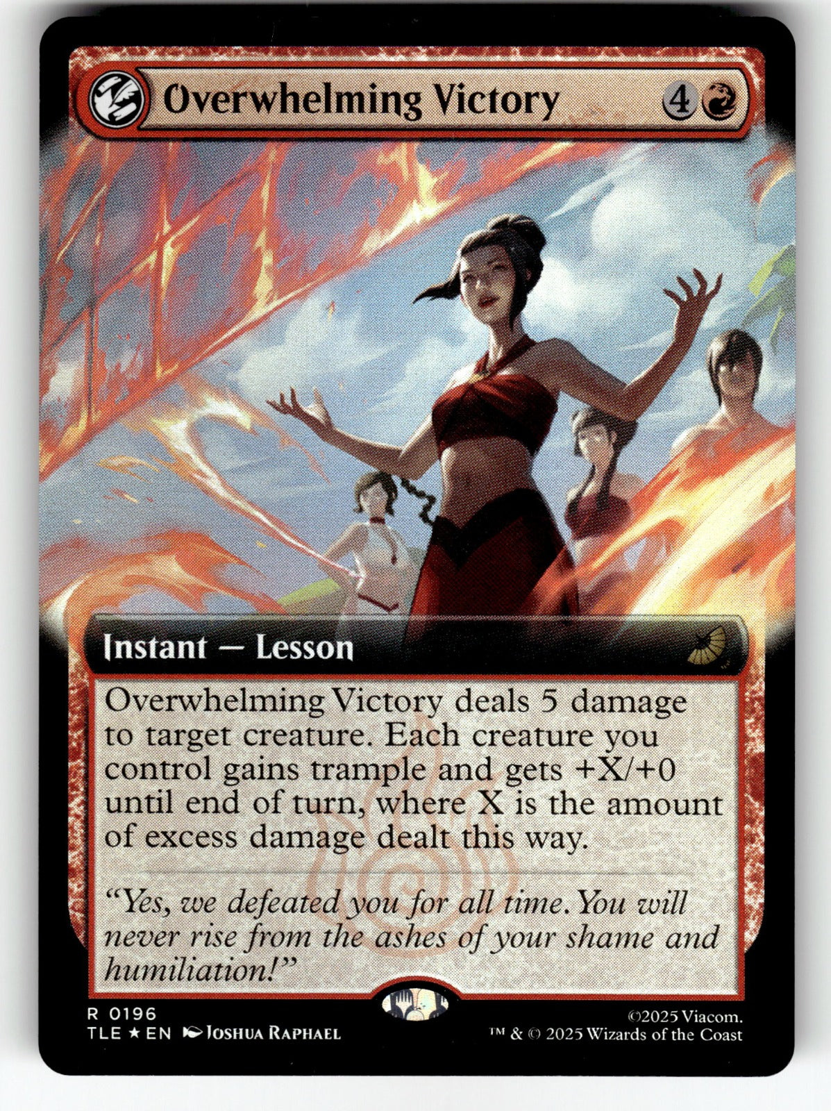 Overwhelming Victory (Extended Art) – 196 TLE: Avatar: The Last Airbender: Eternal-Legal R Foil LP