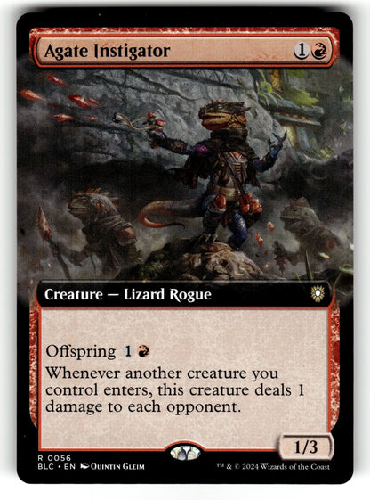 Agate Instigator (Extended Art) – 56 BLC: Commander: Bloomburrow R NM