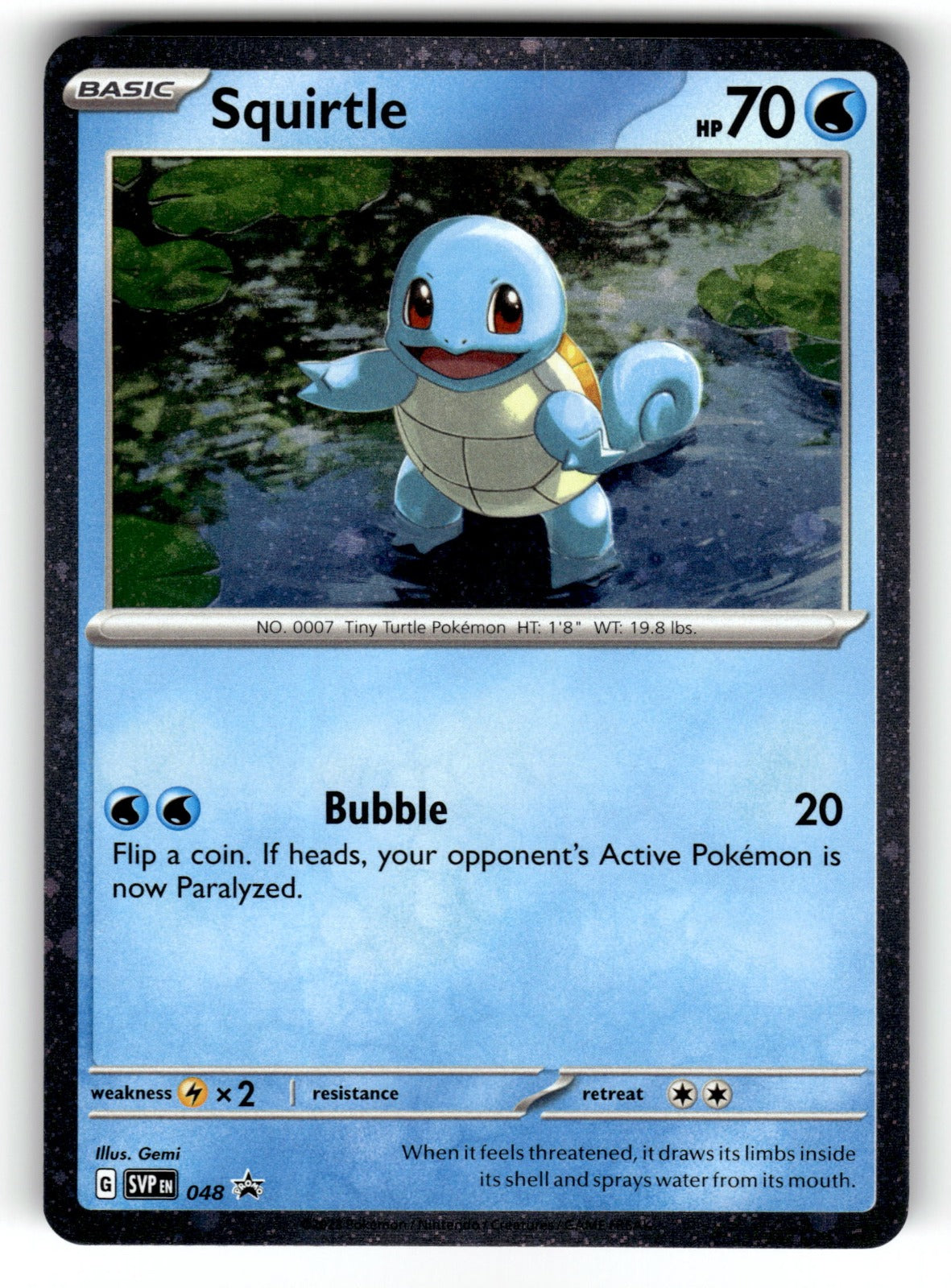 Squirtle (Cosmos Holo) – 048 SVP: SV: Scarlet & Violet Promo Cards Promo Holo NM