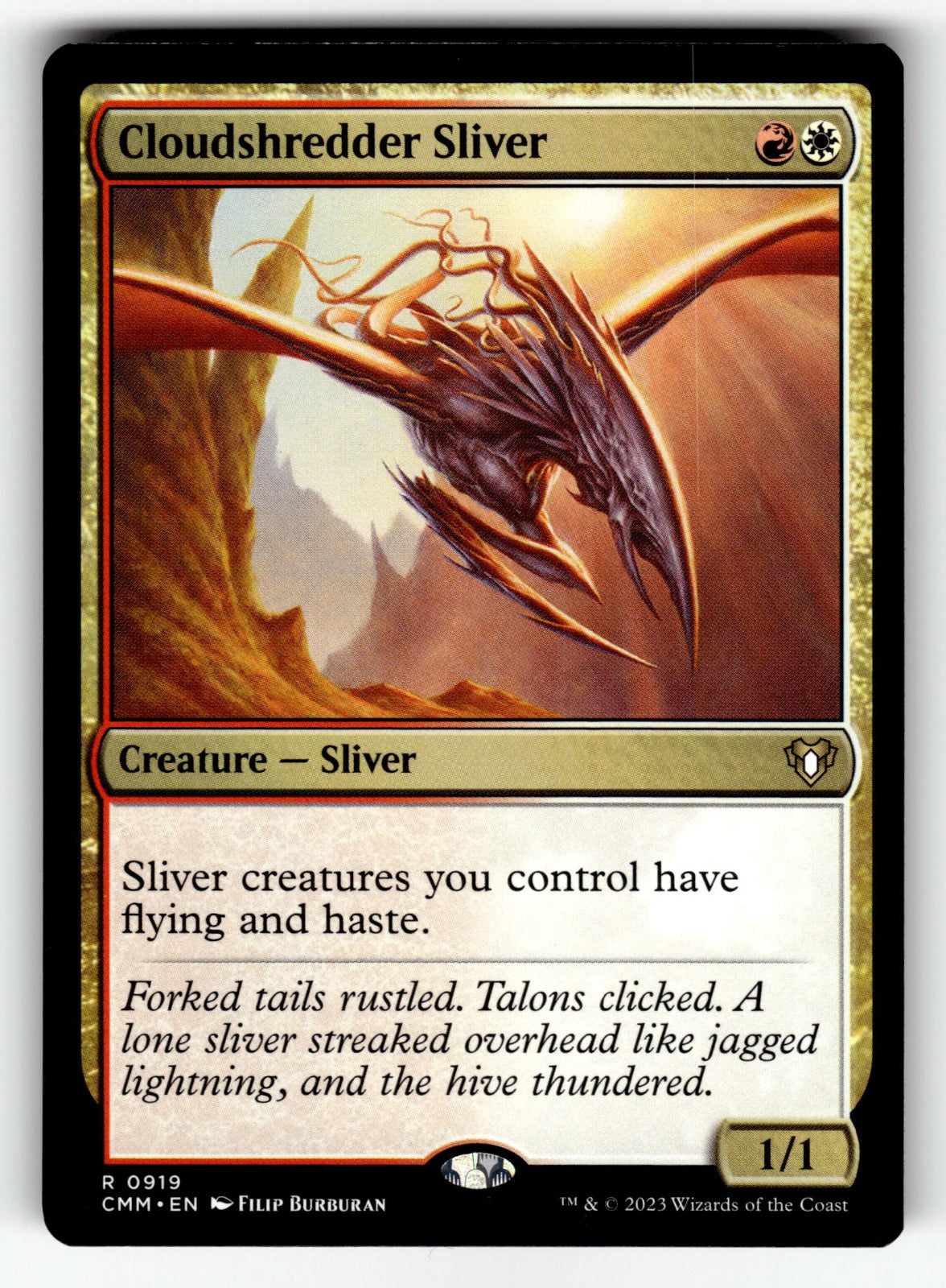Cloudshredder Sliver – 919 CMM: Commander Masters R NM