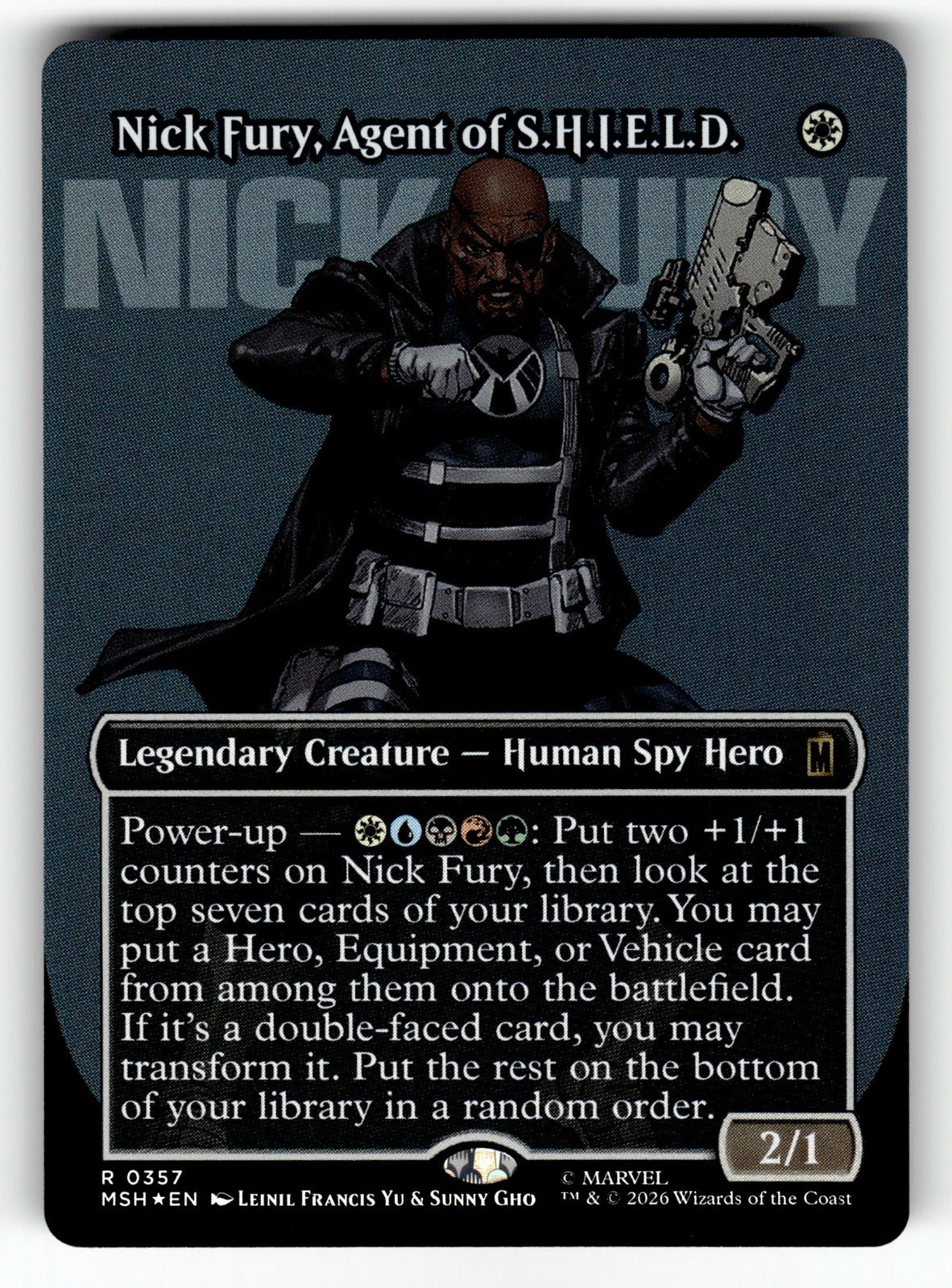 Nick Fury, Agent of S.H.I.E.L.D. (Borderless) (0357) – 357 MSH: Marvel Super Heroes R Foil NM