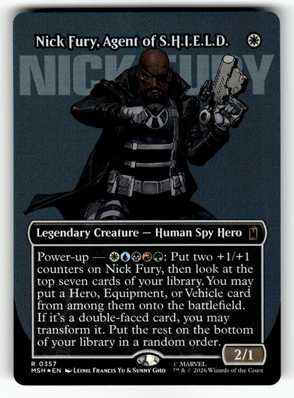 Nick Fury, Agent of S.H.I.E.L.D. (Borderless) (0357) – 357 MSH: Marvel Super Heroes R Foil NM