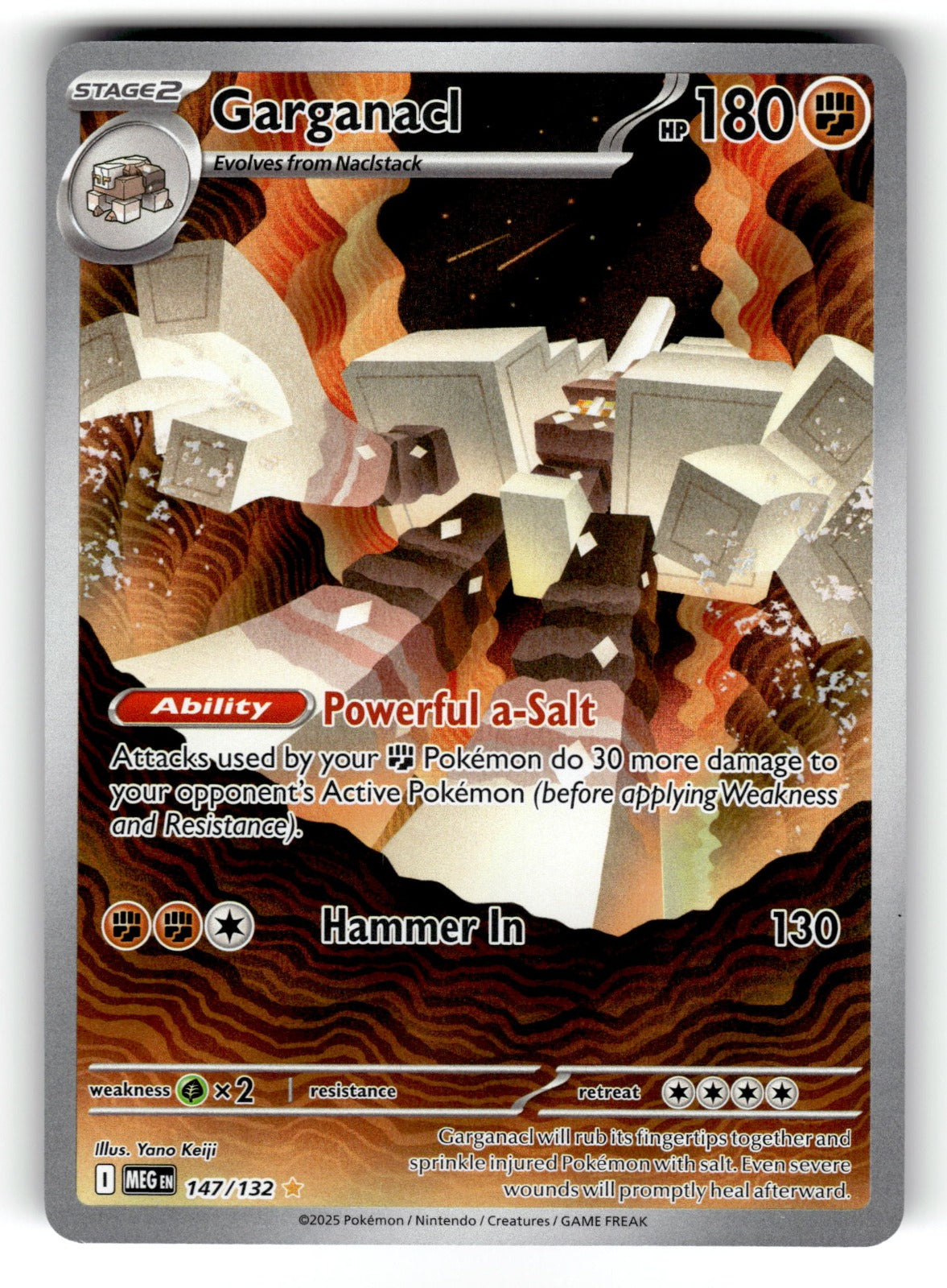 Garganacl – 147/132 MEG: ME01: Mega Evolution Illustration Rare Holo NM
