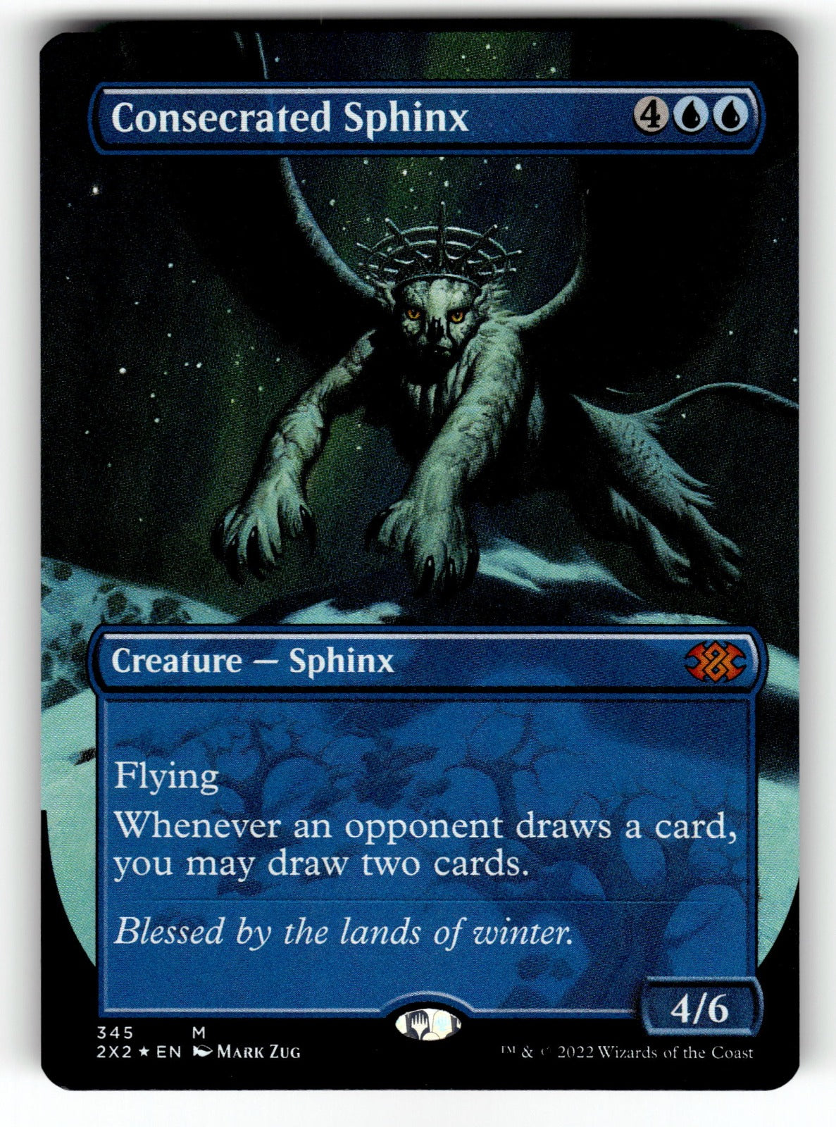 Consecrated Sphinx (Borderless) – 345 2X2: Double Masters 2022 M Foil NM