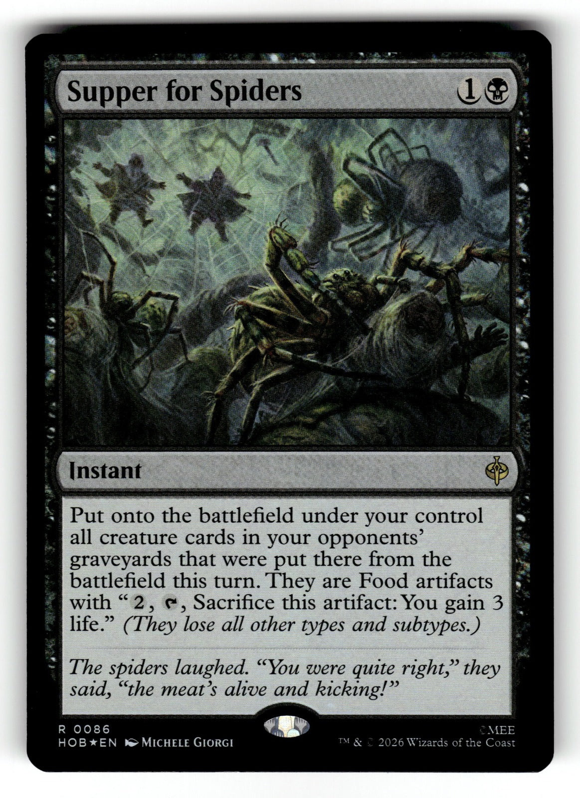 Supper for Spiders – 86 HOB: The Hobbit R Foil NM
