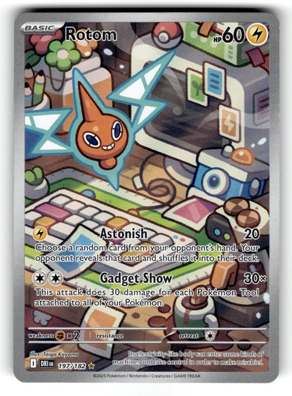 Rotom – 197/182 DRI: SV10: Destined Rivals Illustration Rare Holo NM