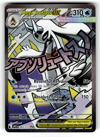 Mega Froslass ex – 265/217 ASC: ME: Ascended Heroes Mega Attack Rare Holo NM