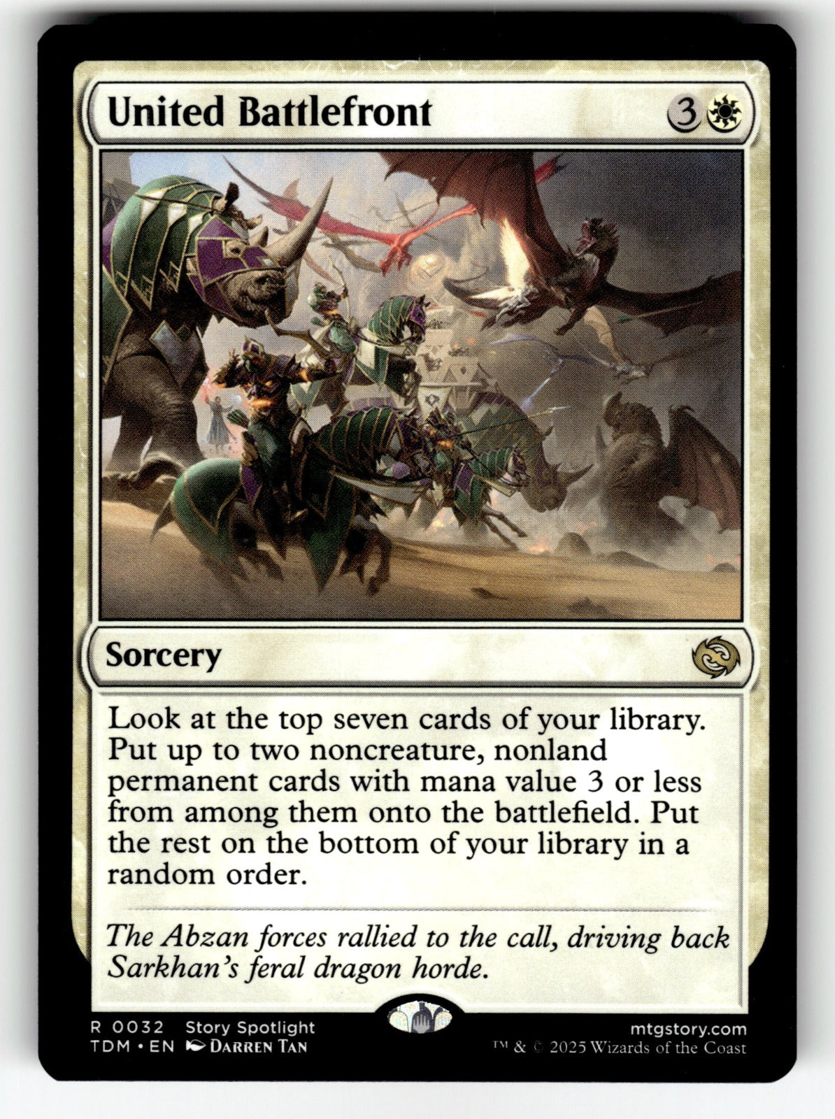 United Battlefront – 32 TDM: Tarkir: Dragonstorm R NM