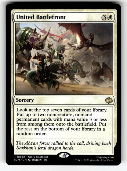 United Battlefront – 32 TDM: Tarkir: Dragonstorm R NM