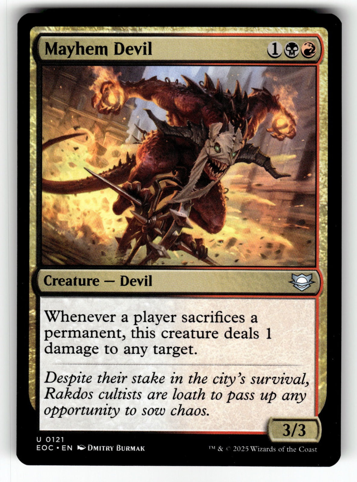 Mayhem Devil – 121 EOC: Commander: Edge of Eternities U NM