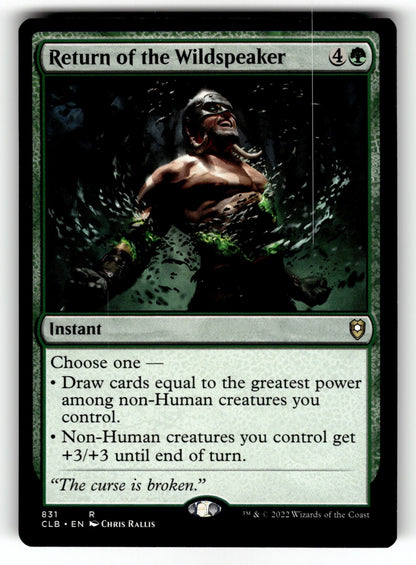 Return of the Wildspeaker – 831 CLB: Commander Legends: Battle for Baldur's Gate R NM