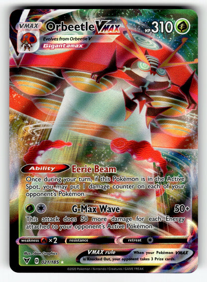 Orbeetle VMAX - 021/185 SWSH04: SWSH04: Vivid Voltage Ultra Rare Holo NM