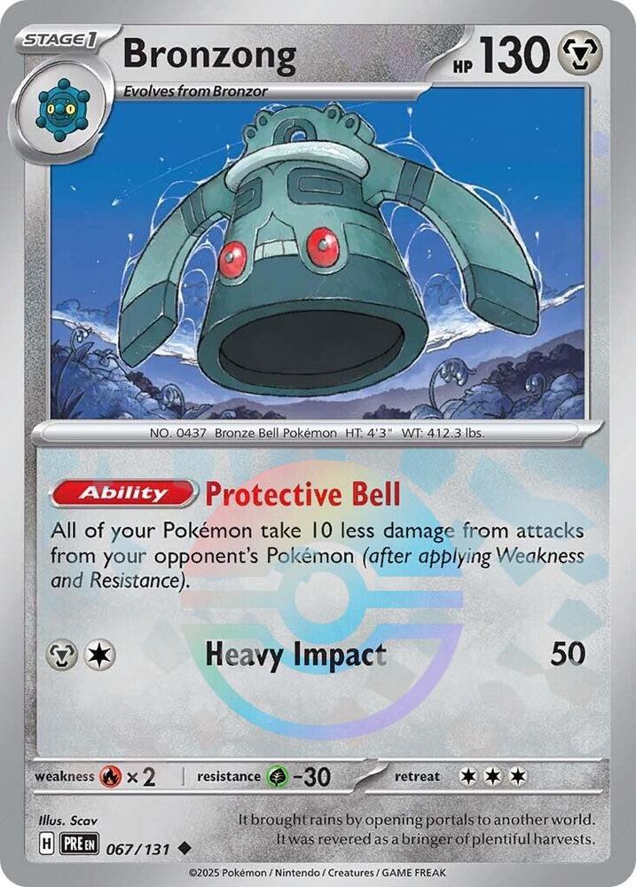 Bronzong (Poke Ball Pattern) – 067/131 PRE: SV: Prismatic Evolutions Uncommon Holo NM