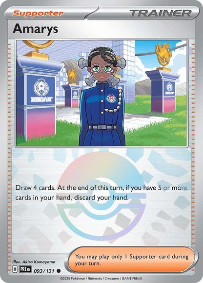 Amarys (Poke Ball Pattern) – 093/131 PRE: SV: Prismatic Evolutions Common Holo NM