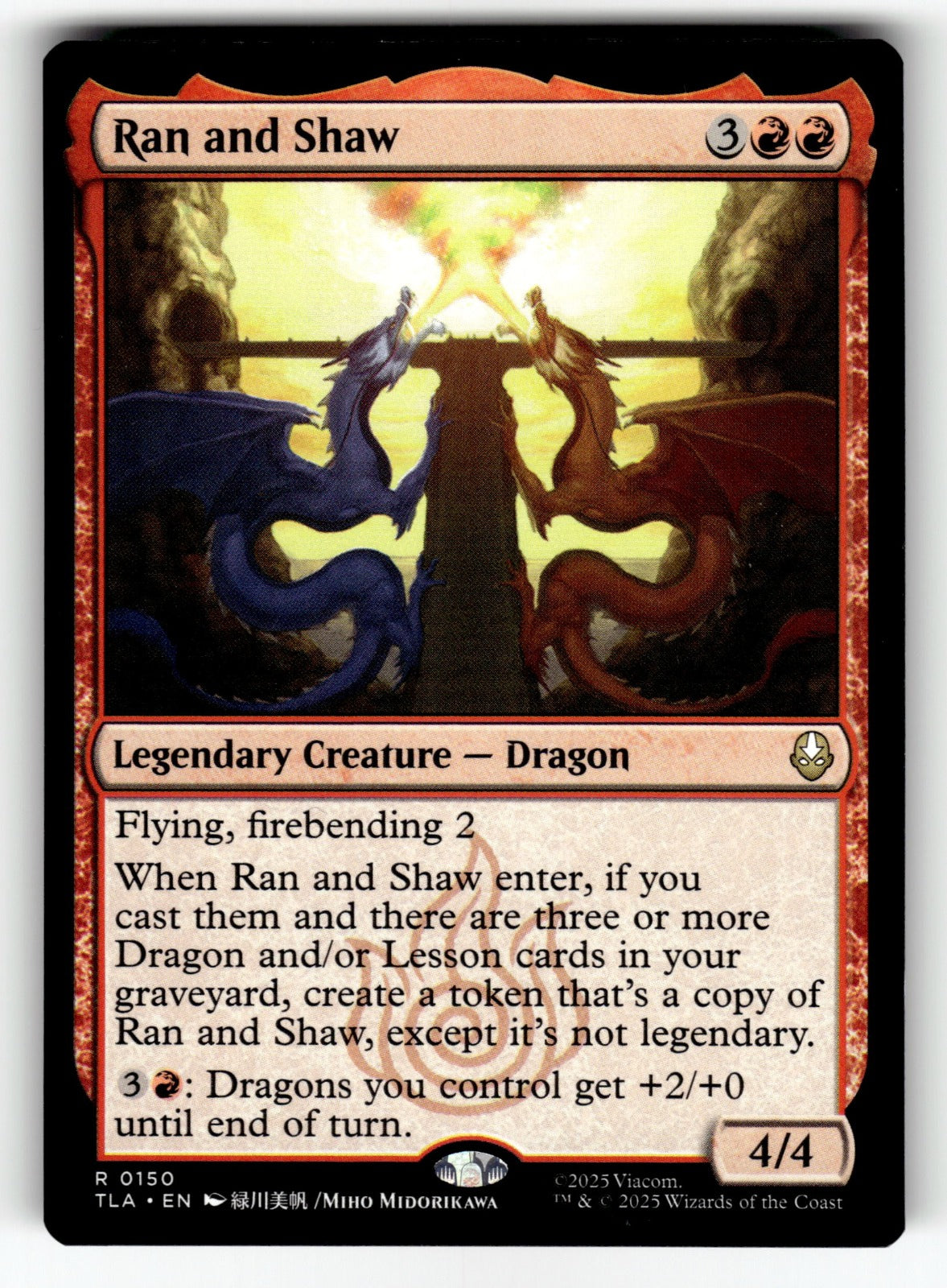 Ran and Shaw – 150 TLA: Avatar: The Last Airbender R NM