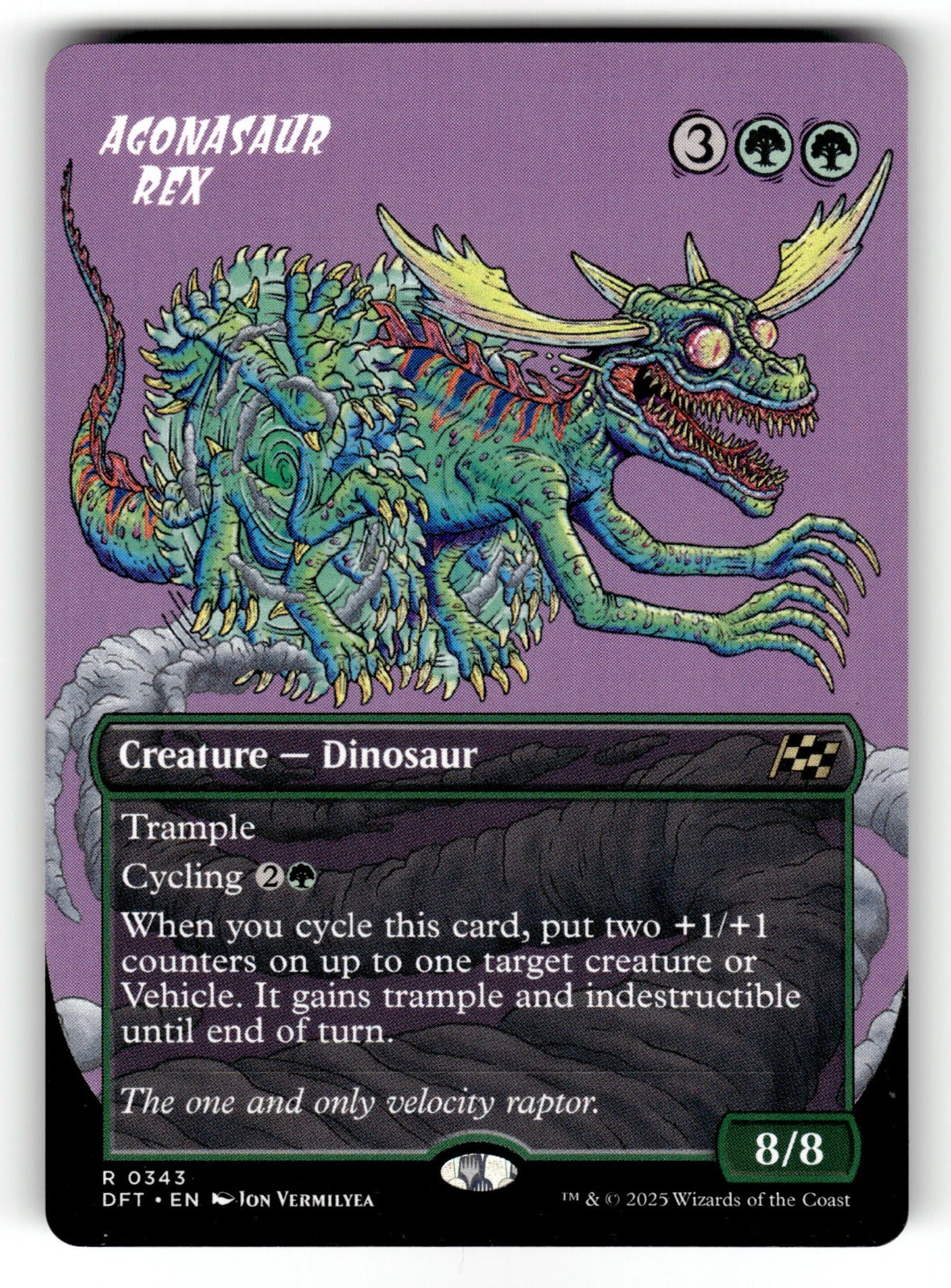 Agonasaur Rex (Borderless) – 343 DFT: Aetherdrift R NM