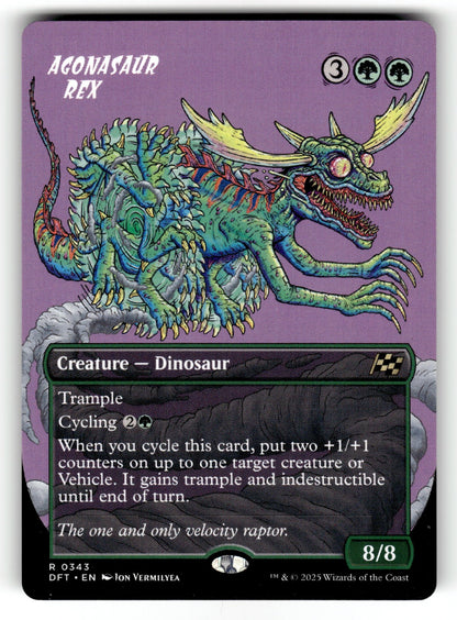 Agonasaur Rex (Borderless) – 343 DFT: Aetherdrift R NM