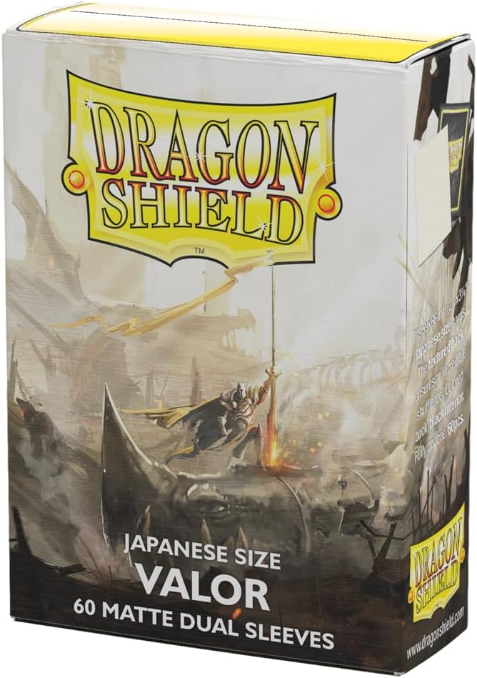 Dragon Shield - Matte Dual - Japanese Size Card Sleeves | 60 CT - Smooth & Tough Premium TCG Sleeves - Compatible with Yu-Gi-Oh, Naruto, Cardfight & Vanguard | Valor