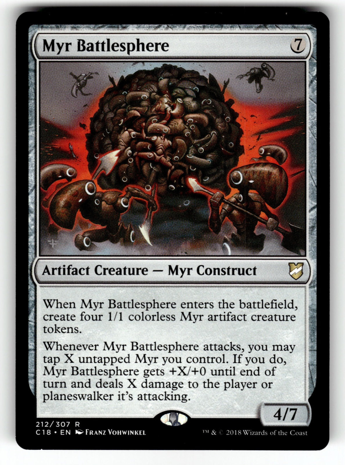 Myr Battlesphere – 212 C18: Commander 2018 R NM