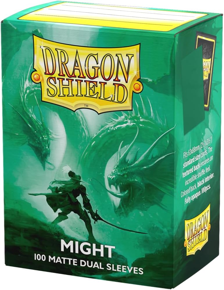 Dragon Shield | Matte Dual Standard Size Card Sleeves | 100 CT - Smooth & Tough Premium TCG Sleeves - Compatible with Pokemon, Flesh & Blood, One Piece & Magic the Gathering | Might